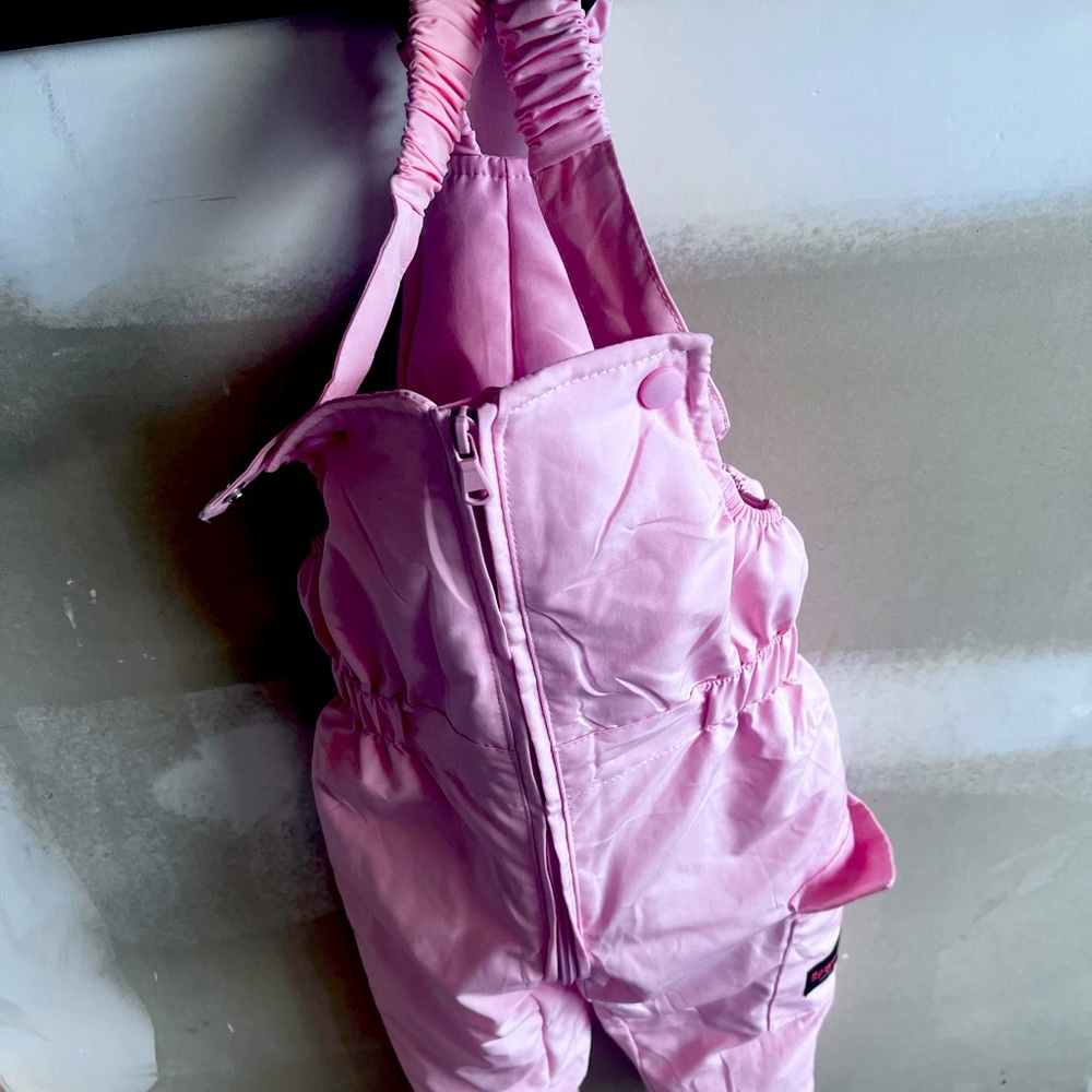 Toddler pink snowsuit